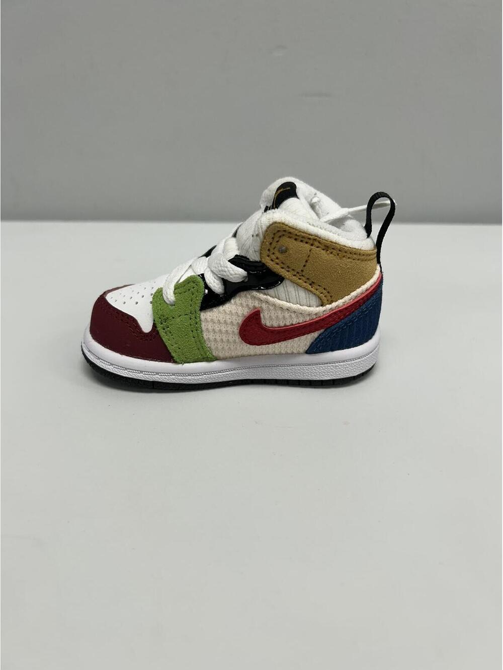 Toddler Jordan 1 Mid SE TD Multicolor High-Top Sneakers - Picture 2 of 8